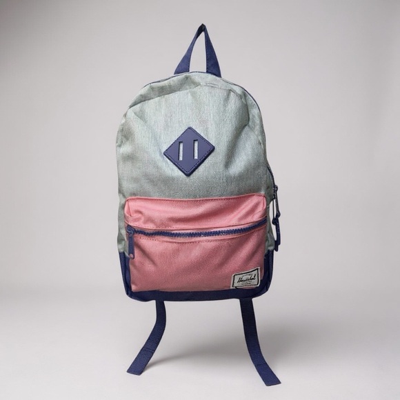 🎒 Herschel Kids Backpack | Gray & Red Colorblock | Small Size - Picture 1 of 6